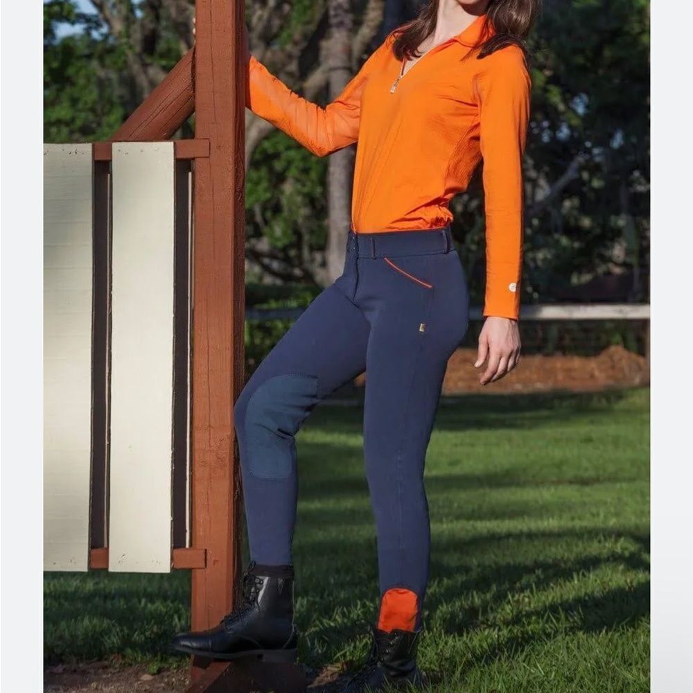 Stylish Devon-Aire Ladies Woven Breeches with European Flair and American Fit